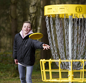 Playing disc golf at Cannock Chase Forest